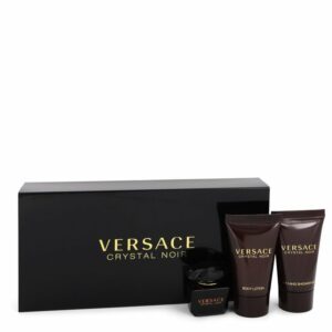 Crystal Noir by Versace Gift Set — .17 oz Mini EDT + .8 oz Shower Gel + .8 oz Body Lotion (Women)