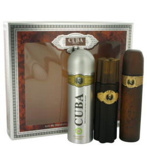 Cuba Gold by Fragluxe Gift Set — 3.3 oz Eau De Toilette Spray + 3.3 oz After Shave Spray + 6.7 oz Body Deodorant Spray (Men)