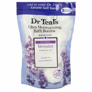 Dr Teal’s Ultra Moisturizing Bath Bombs by Dr Teal’s Five (5) 1.6 oz Moisture Soothing Bath Bombs with Lavender Essential Oils Jojoba Oil Sunflower Oil (Unisex) 1.6 oz (Men)