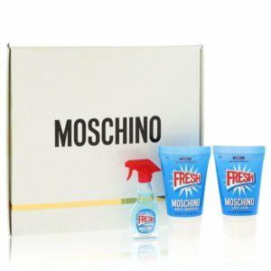 Moschino Fresh Couture by Moschino Gift Set — .17 oz Mini EDP Spray + .8 oz Body Lotion + .8 oz Shower Gel (Women)