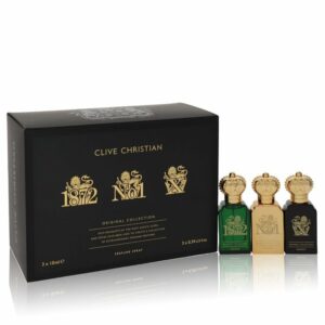 Clive Christian X by Clive Christian Gift Set — Travel Set Includes Clive Christian 1872 Feminine Clive Christian No 1 Feminine Clive Christian X Feminine all in .34 oz Pure Perfume Sprays (Women)